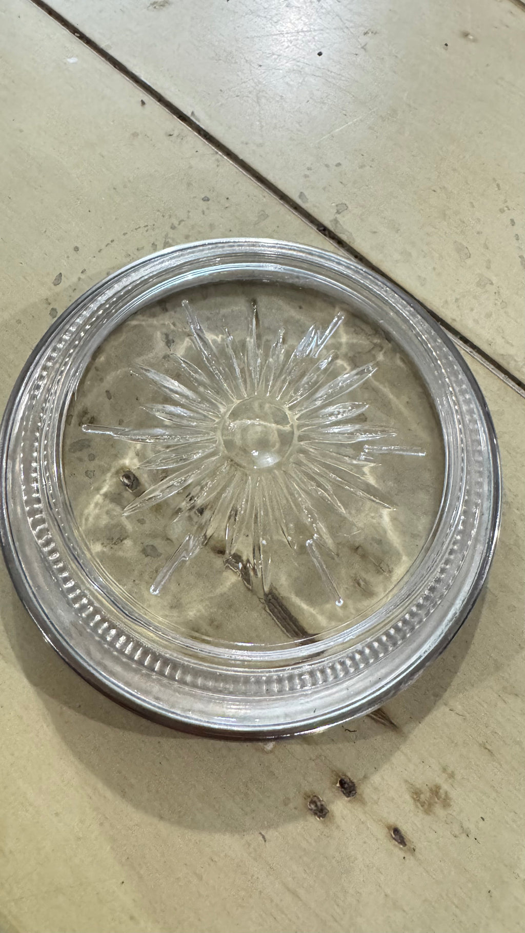 Vintage Leonard Silverplate & Glass Coasters – Set of 5