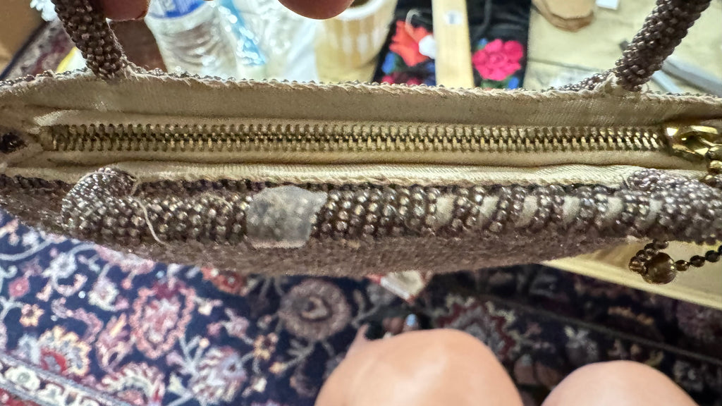 Vintage Czechoslovakia Glass Beaded Evening Purse – Mid Century