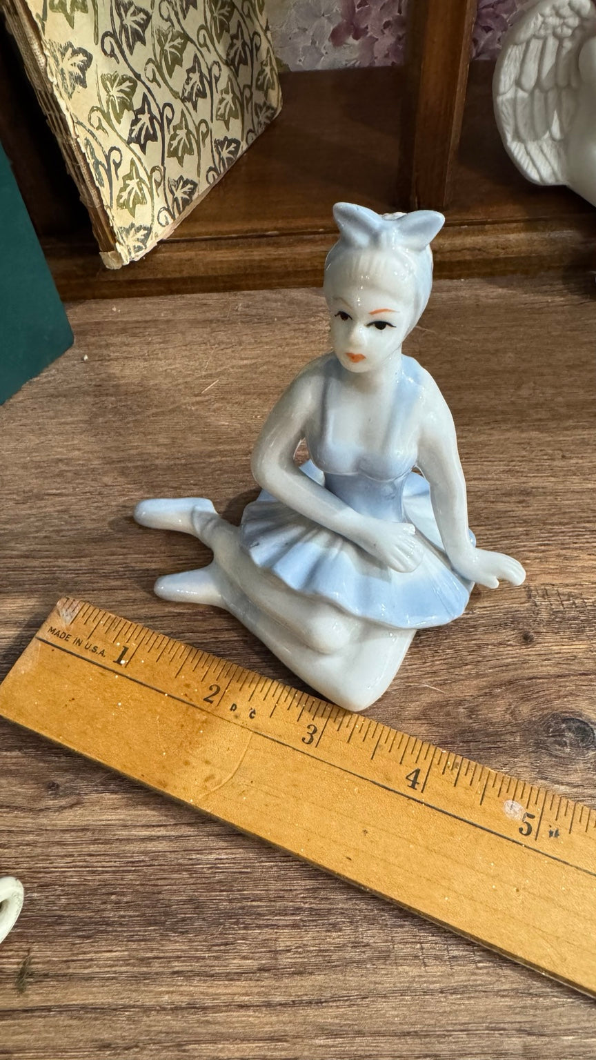 Porcelain Ballerina Figurine – Blue & White