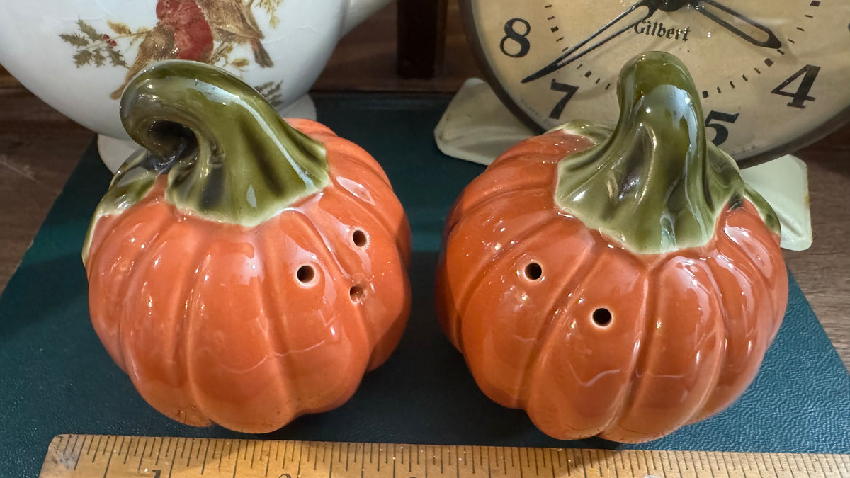 Ceramic Pumpkin Salt & Pepper Shakers – Fall Harvest Décor