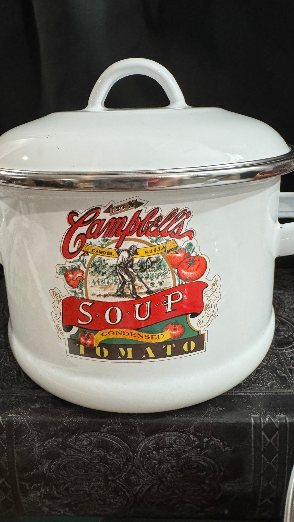Vintage 1991 Campbell’s Soup Gibson Enamelware Pots – Set of 2