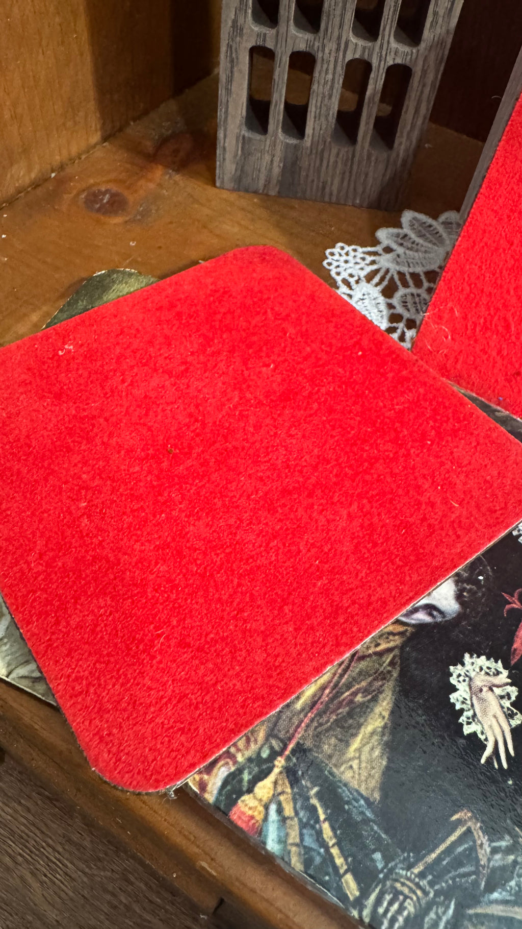 Set of 6 El Greco Art Coasters – Red Felt Backs – Old World Decor