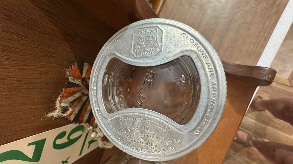 Set of 3 Vintage Presto Glass Canister Jars with Metal/Glass Lids