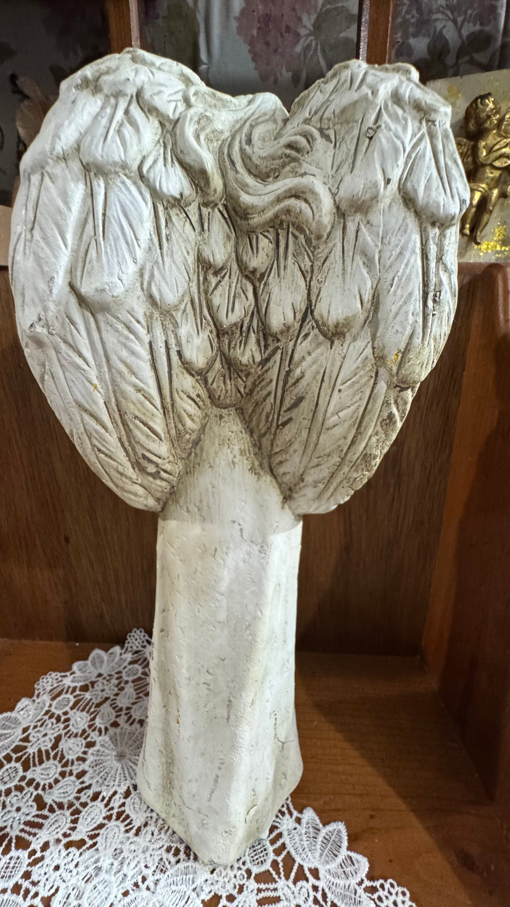 Live Laugh Love Angel Figurine with Yellow Flowers – 11″
