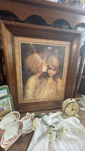 Vintage Margaret Kane Big-Eyed Children Framed Art Print