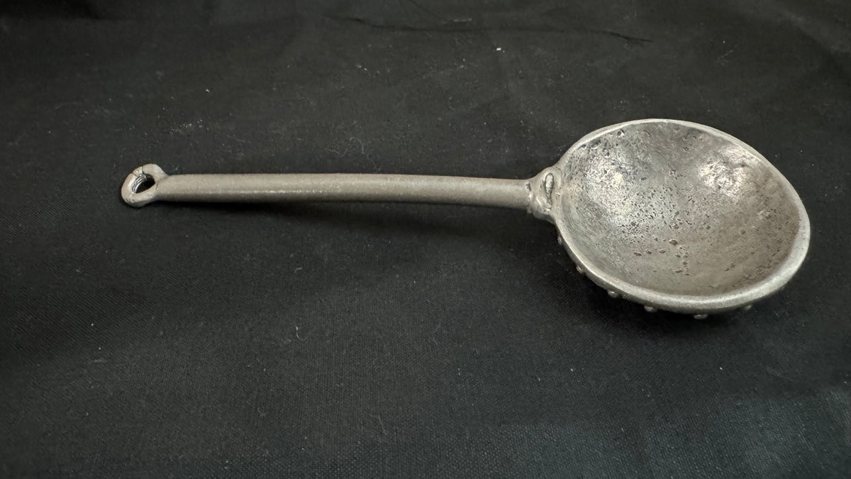 Vintage Cast Pewter Serving Spoon #1272 Mt Joy Penna Hanging Kitchen Utensil