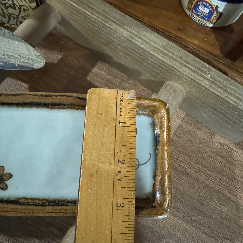 Vintage Veracruz Mexico Handcrafted Pottery Floral Tray