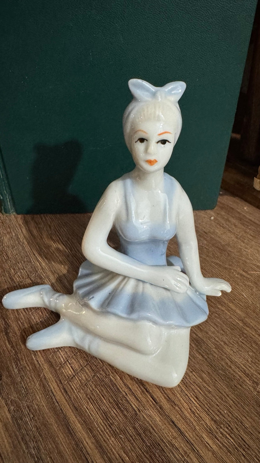 Porcelain Ballerina Figurine – Blue & White