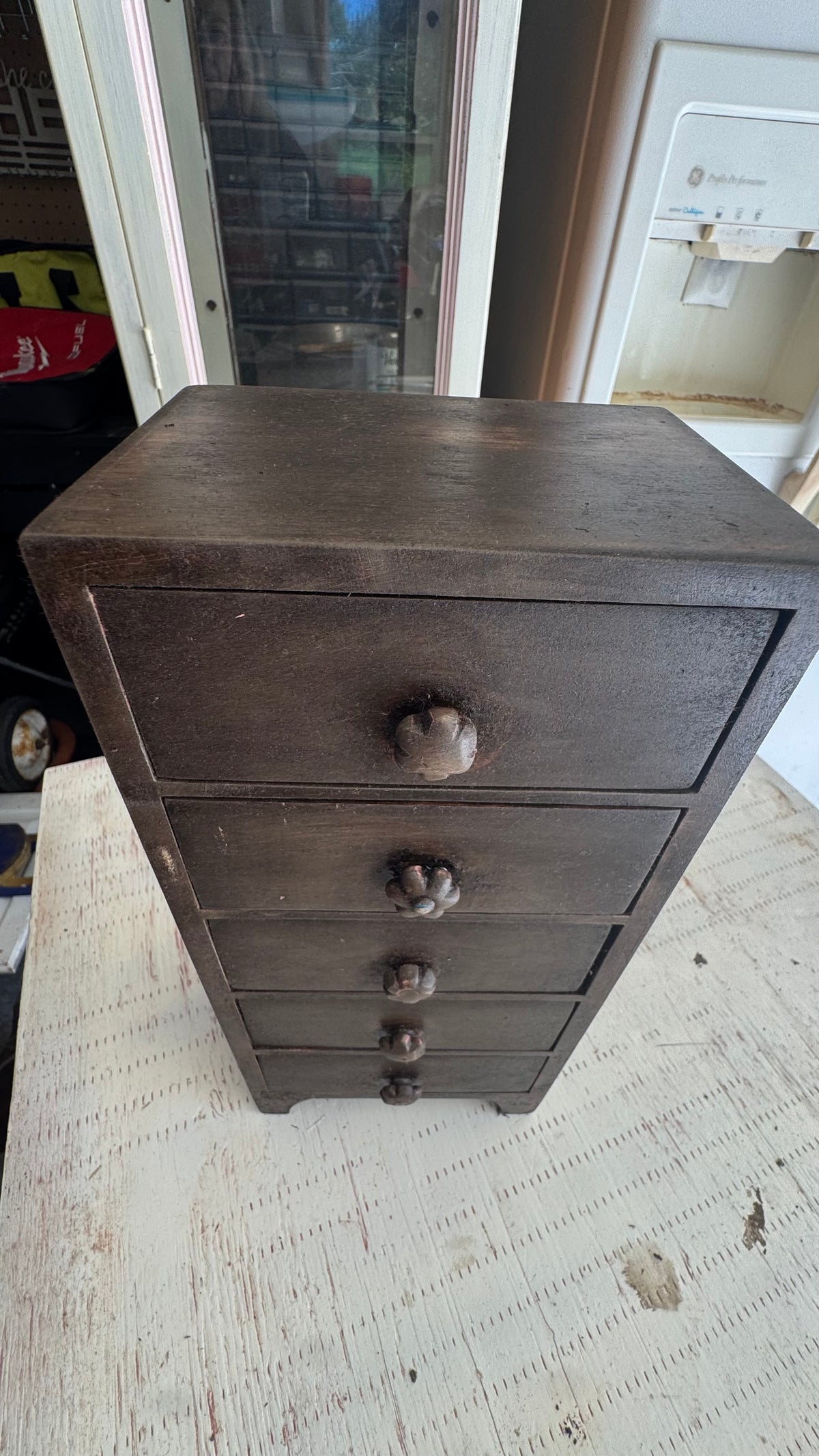 5-Drawer Wooden Apothecary Style Storage Chest – Refinished