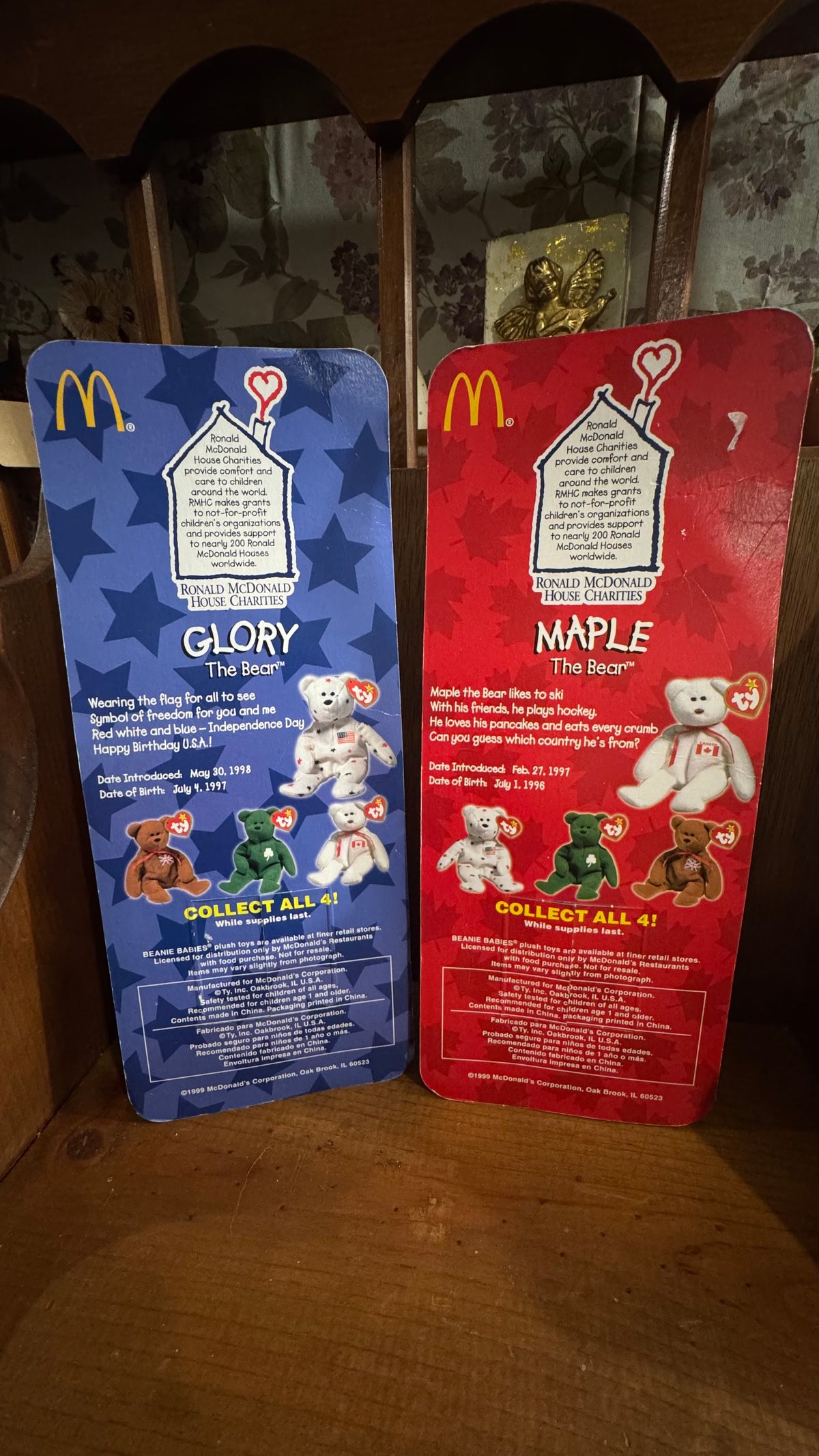 Vintage 1999 McDonald’s TY Teenie Beanie Babies Glory & Maple – Sealed Pair