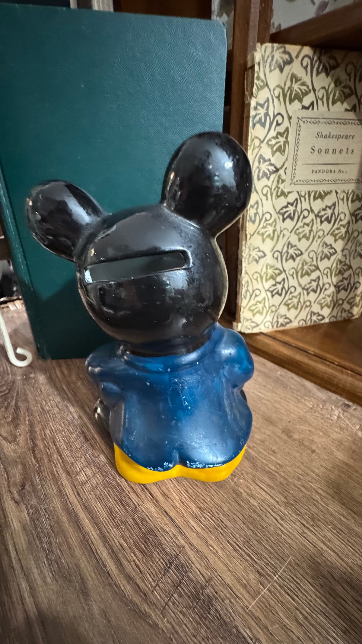 Retro Mickey-Style Ceramic Coin Bank