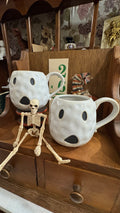 Set of 2 Halloween Ghost Ceramic Mugs