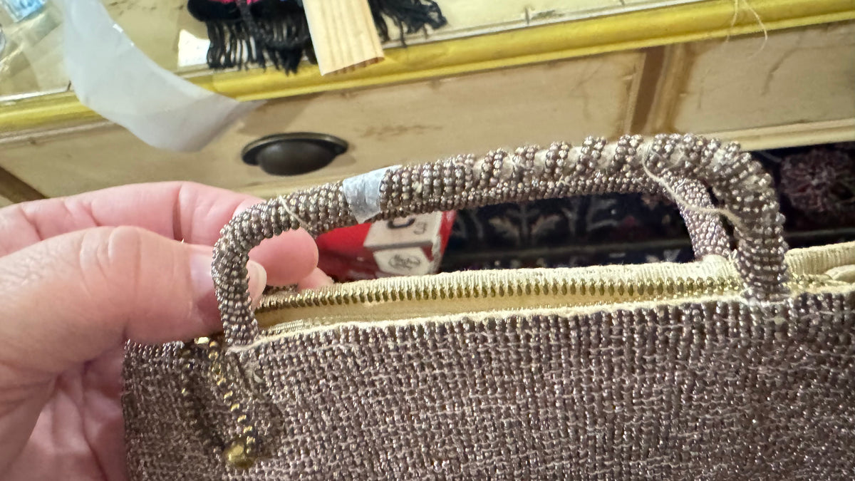 Vintage Czechoslovakia Glass Beaded Evening Purse – Mid Century