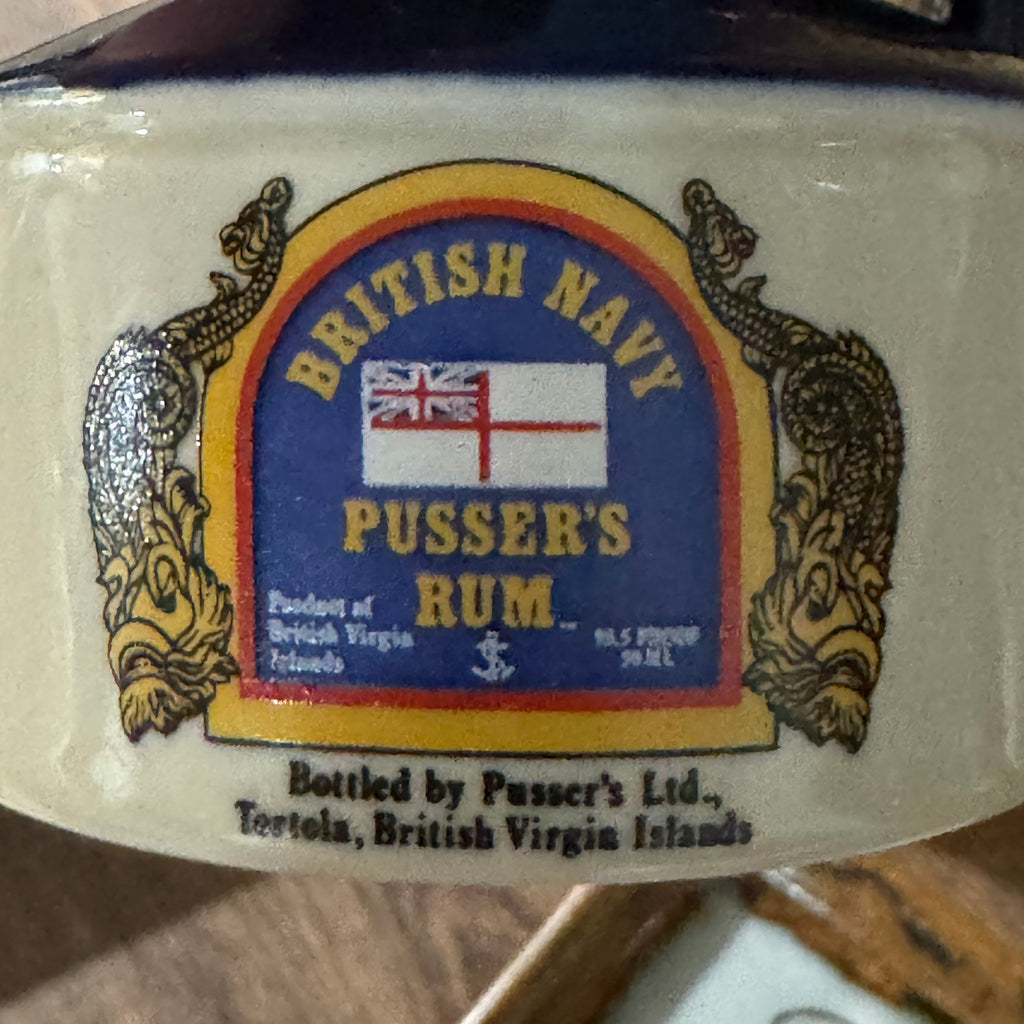 Vintage Pusser’s Rum British Navy Ceramic Decanter