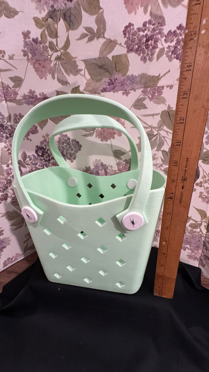 Mint Green Tote Basket Organizer