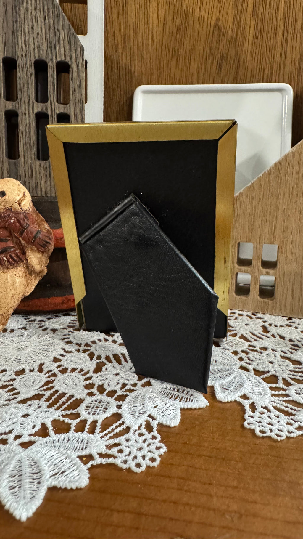 Small Gold-Tone Filigree Tabletop Picture Frame