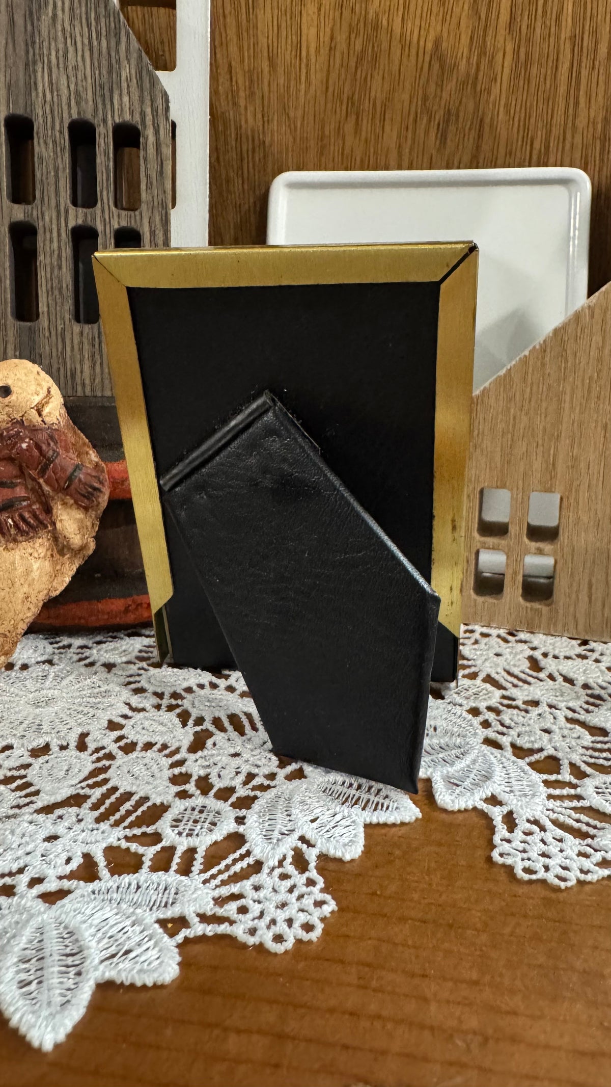 Small Gold-Tone Filigree Tabletop Picture Frame
