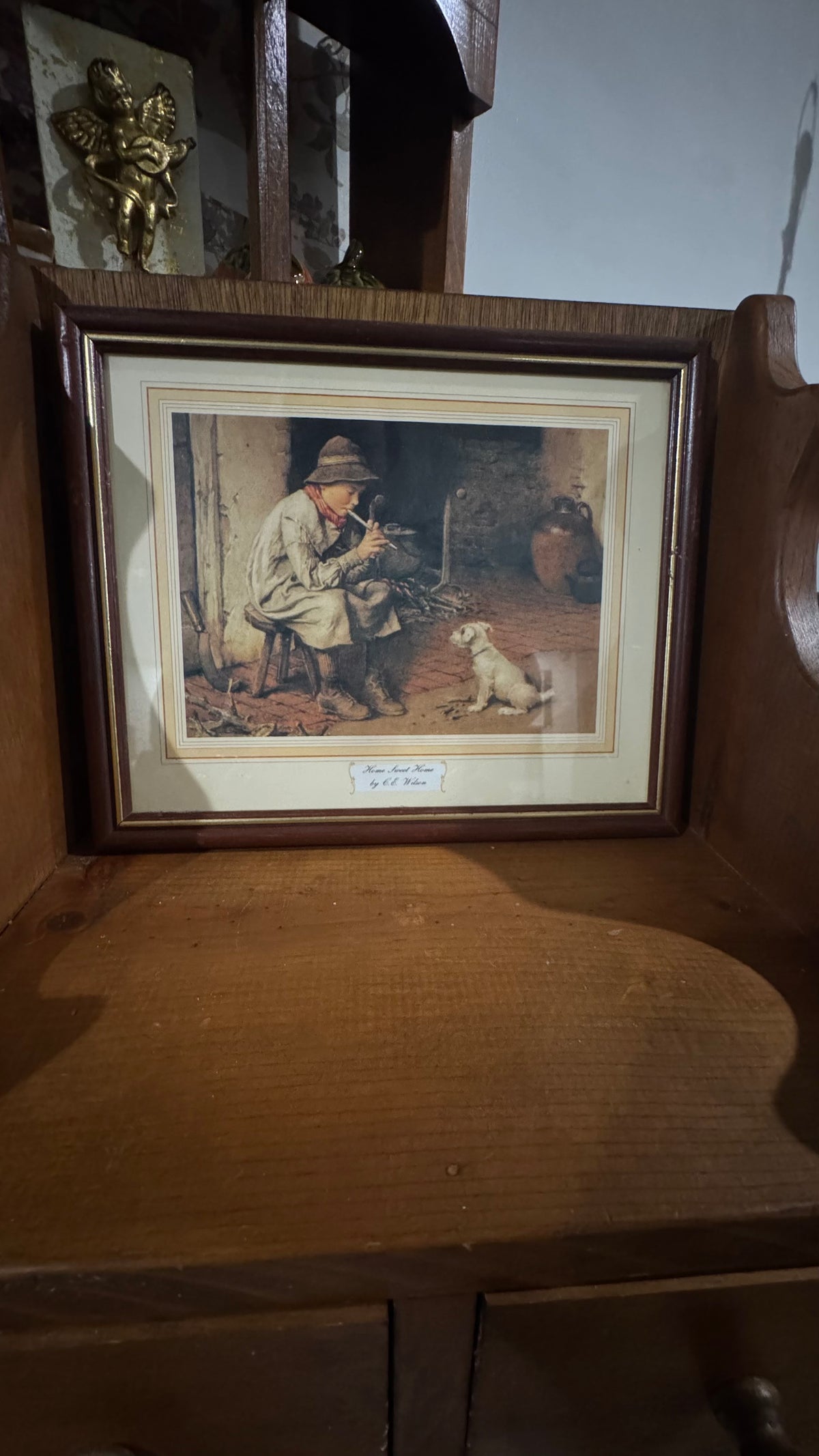 Vintage Framed Home Sweet Home Print by C. E. Wilson