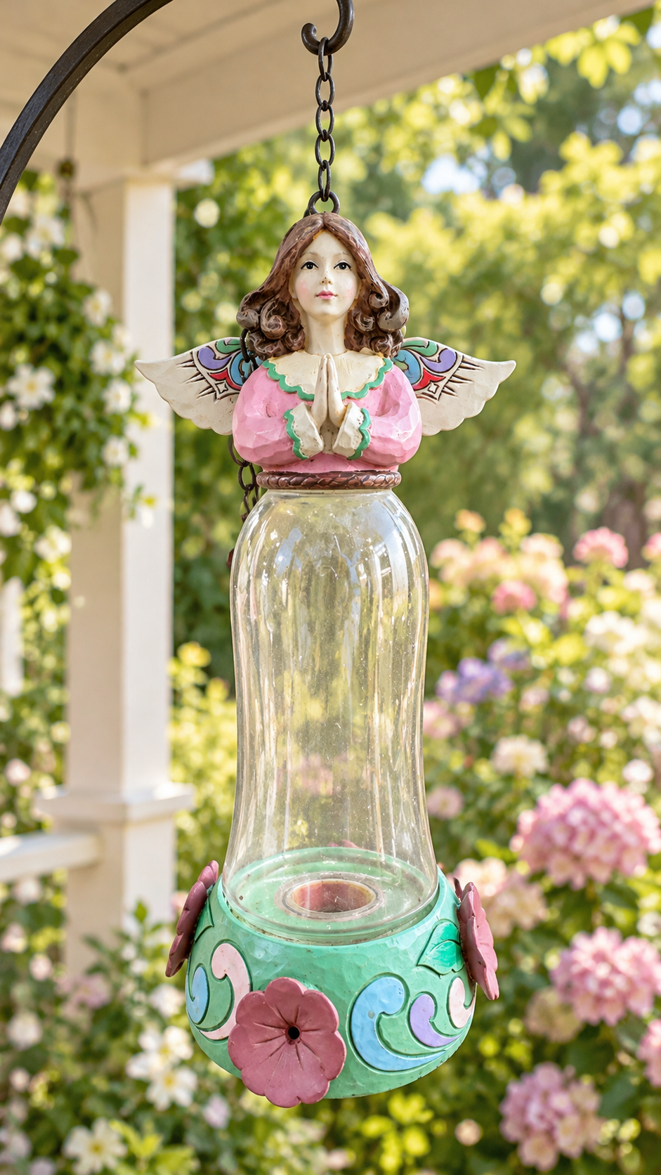 Jim Shore Heavenly Nectar Angel Hummingbird Feeder – 2012