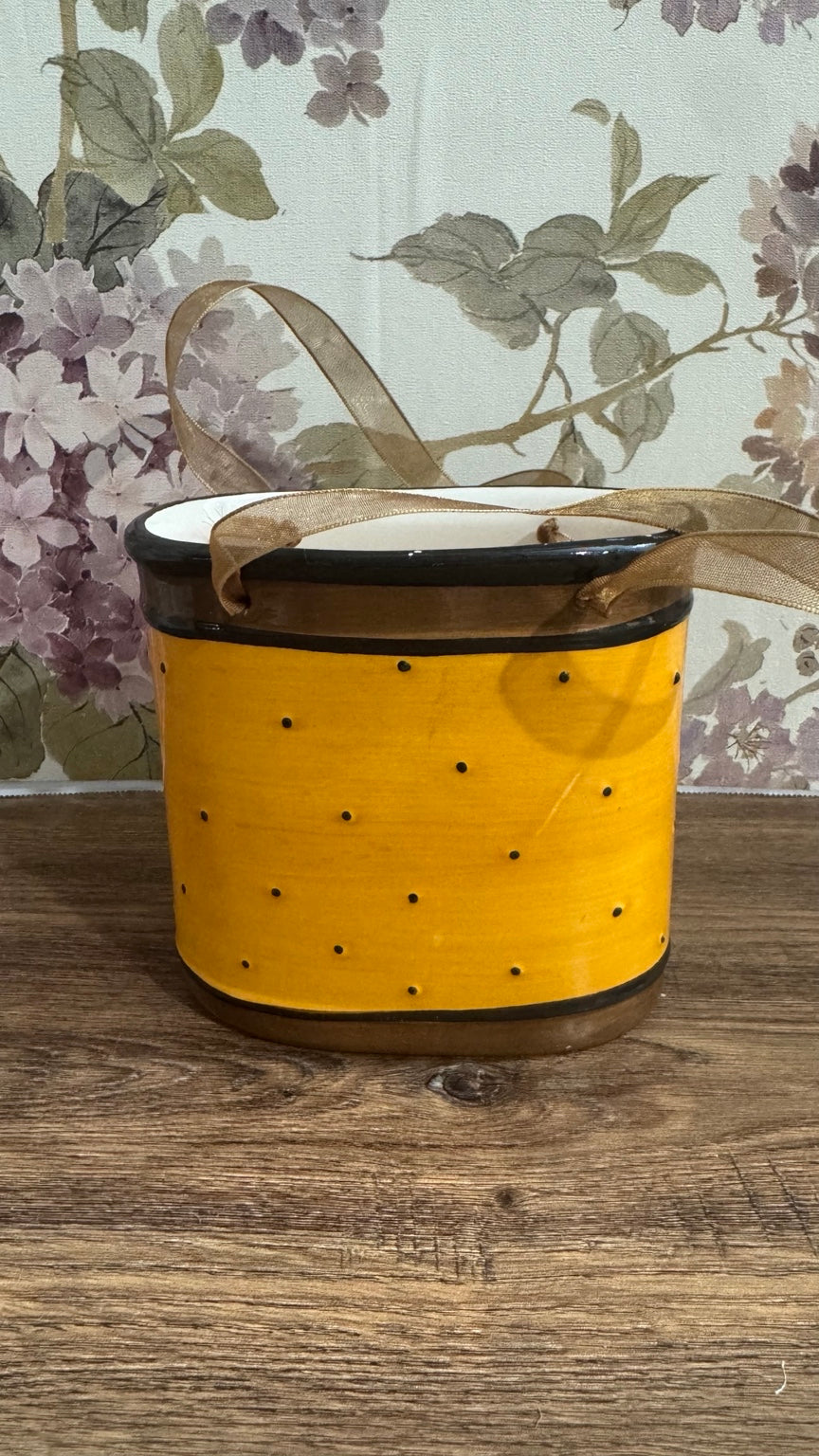 Ceramic Harvest Pumpkin Basket