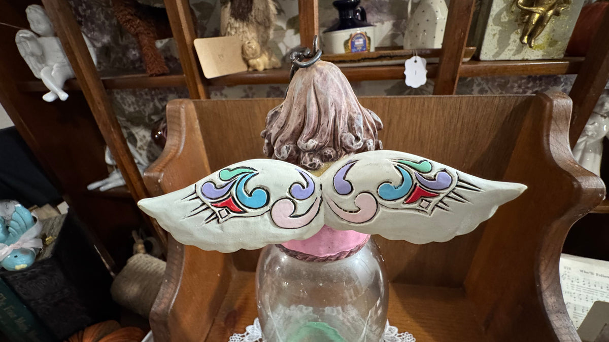 Jim Shore Heavenly Nectar Angel Hummingbird Feeder – 2012
