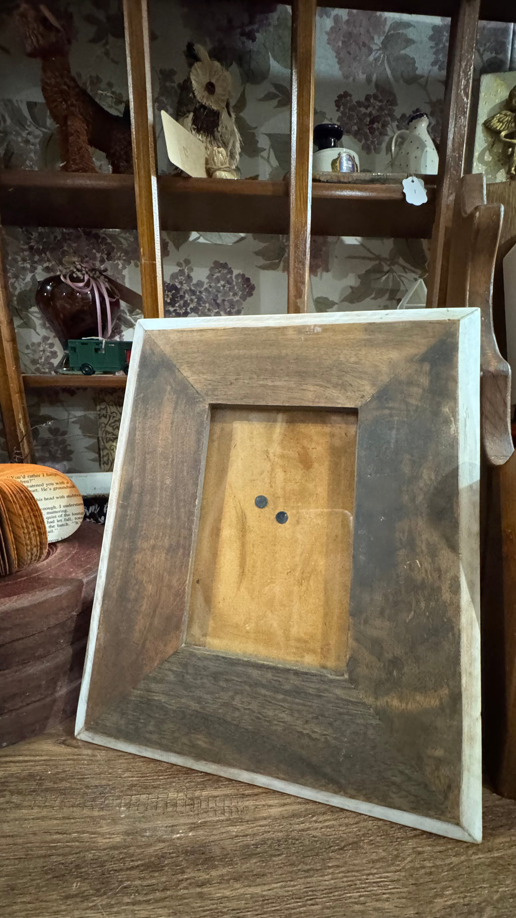 Rustic Wood Picture Frame with Whitewashed Edge –