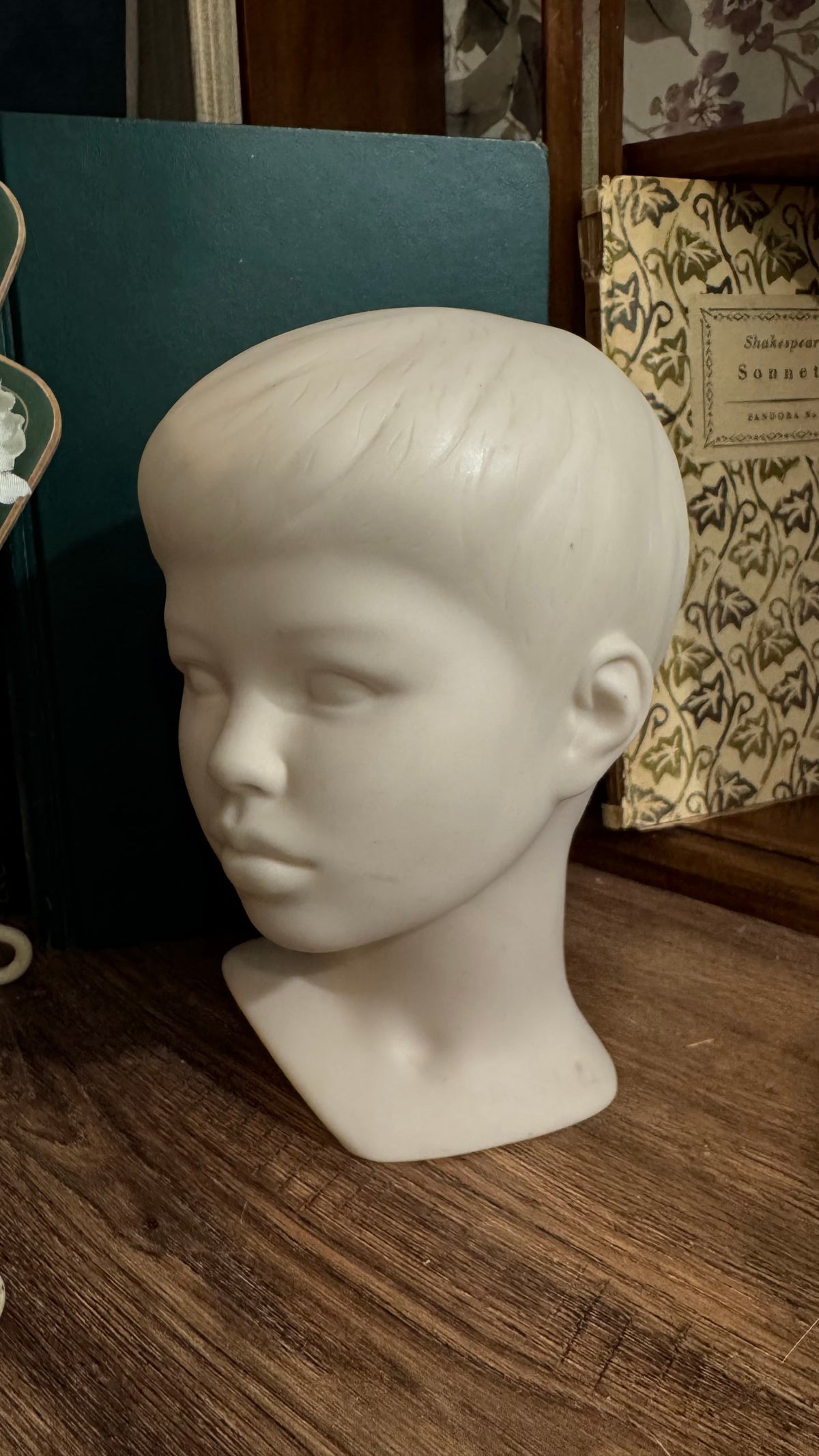 Vintage HOMCO Boy Bust – Ivory Child Head Sculpture