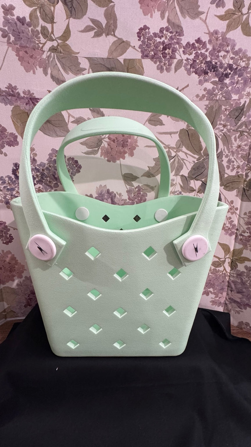 Mint Green Tote Basket Organizer
