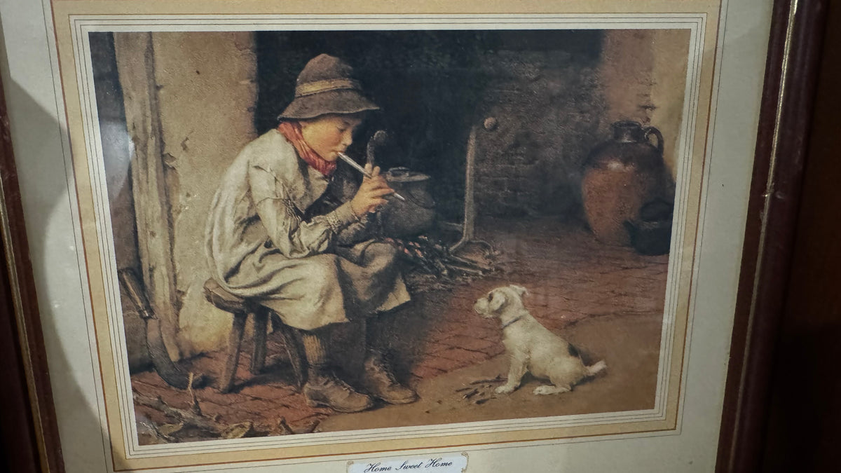 Vintage Framed Home Sweet Home Print by C. E. Wilson