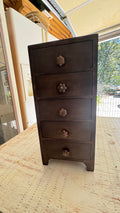 5-Drawer Wooden Apothecary Style Storage Chest – Refinished