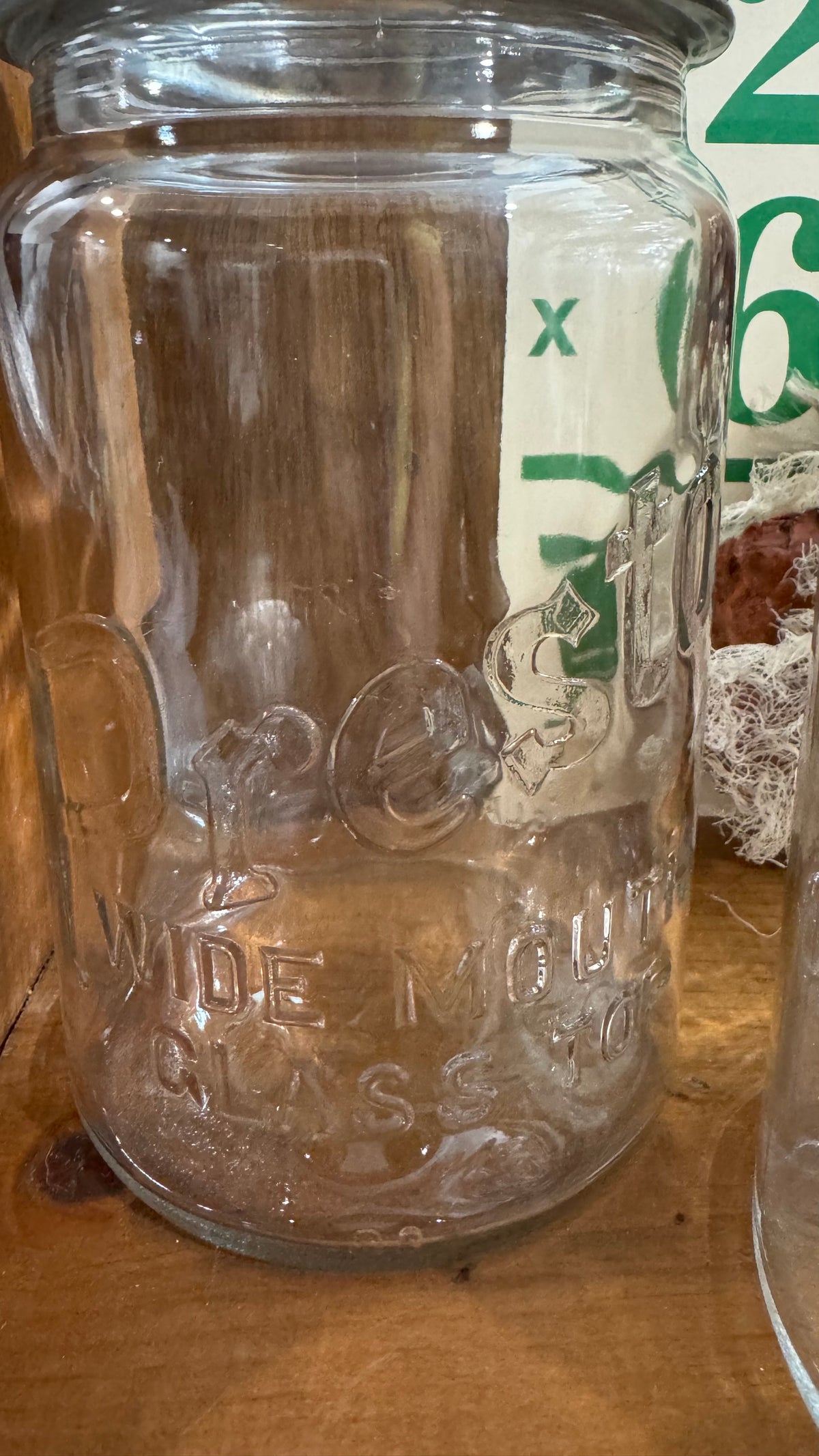 Set of 3 Vintage Presto Glass Canister Jars with Metal/Glass Lids