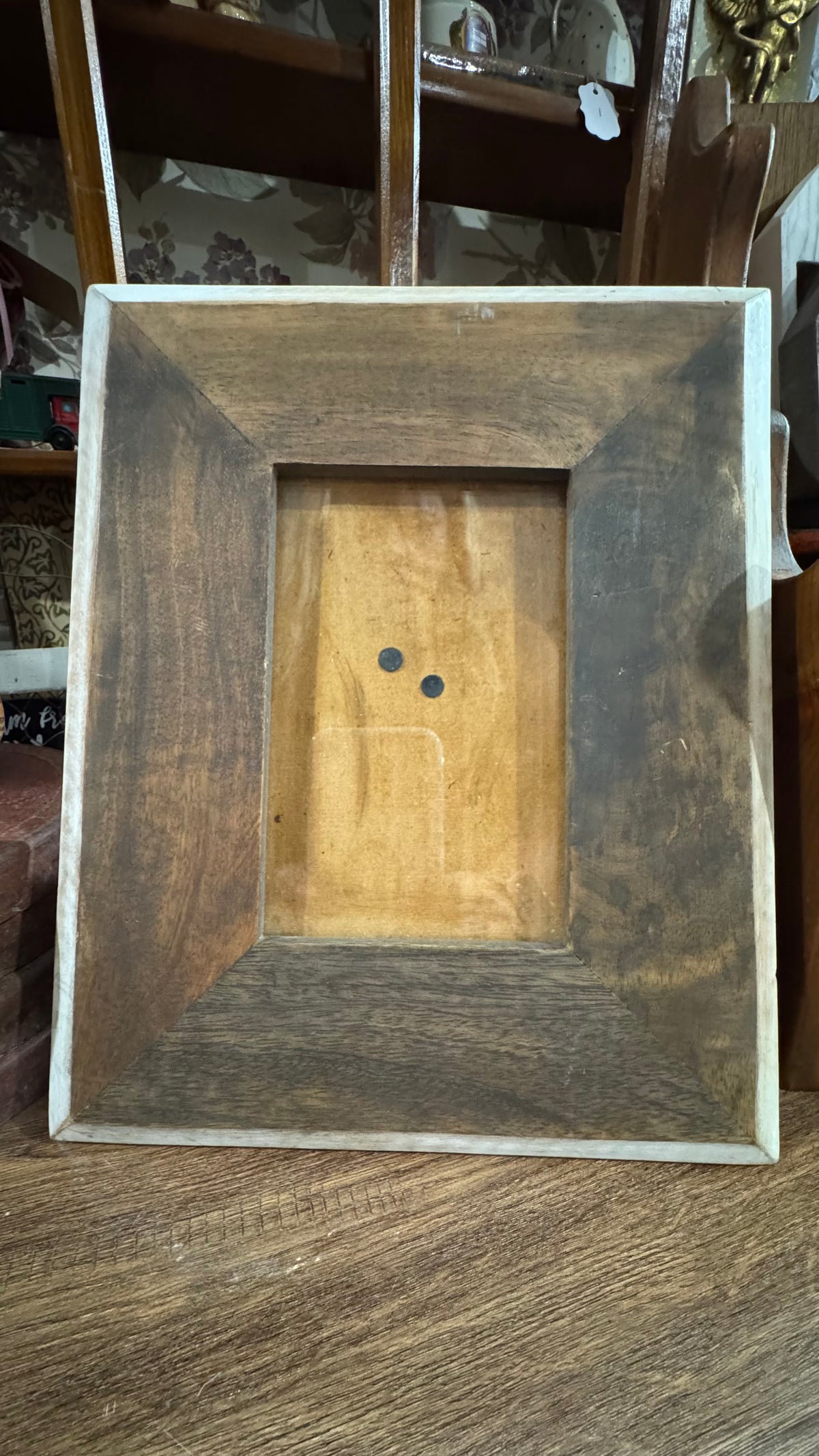 Rustic Wood Picture Frame with Whitewashed Edge –