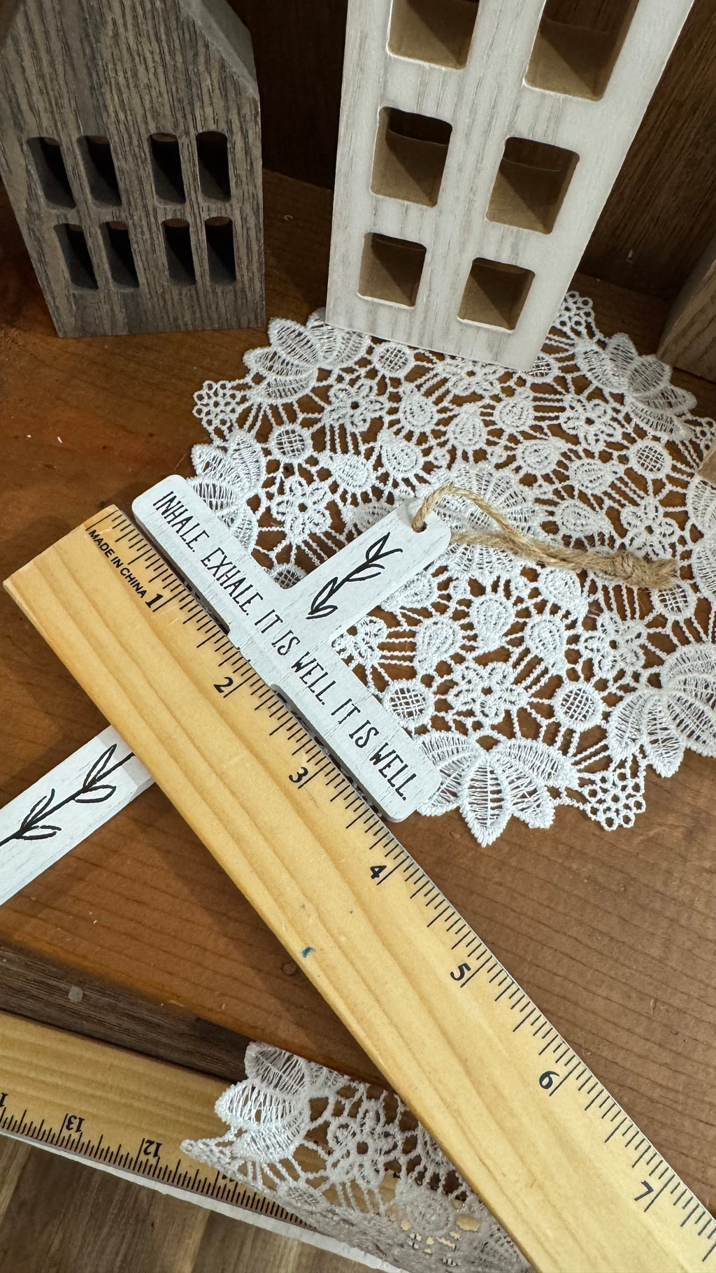 “It Is Well” White Hanging Cross – Farmhouse