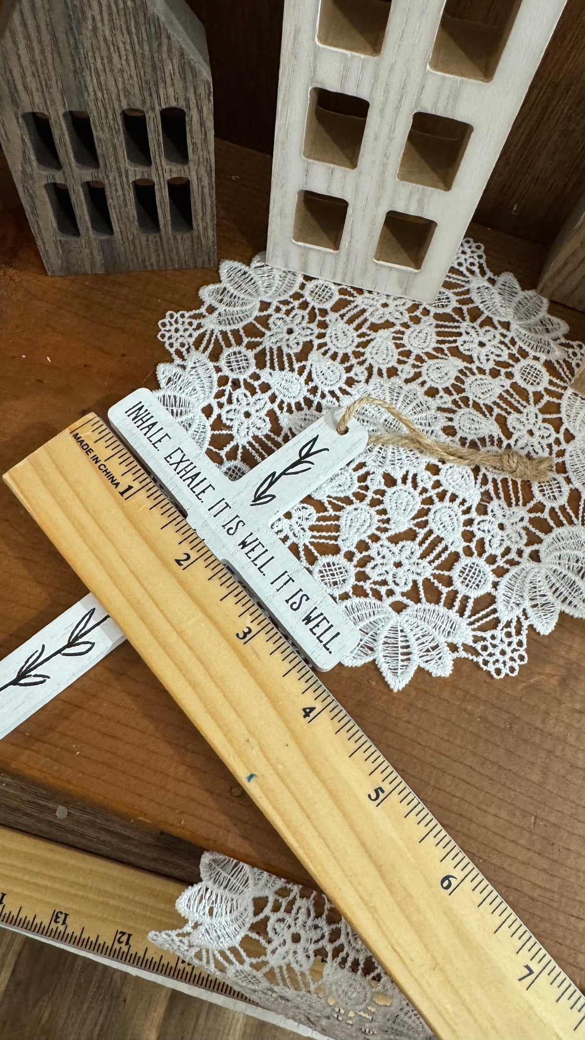“It Is Well” White Hanging Cross – Farmhouse