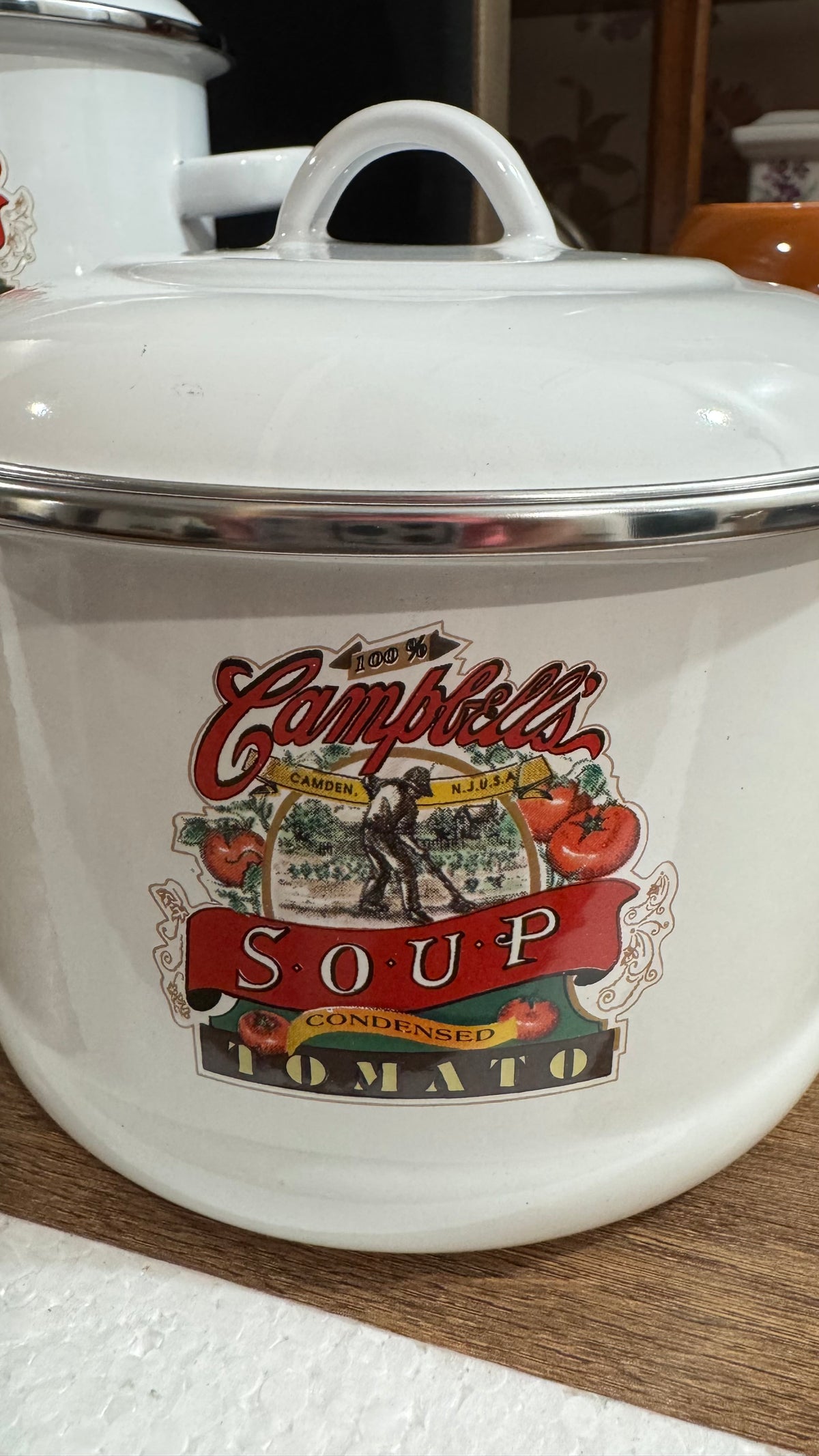 Vintage 1991 Campbell’s Soup Gibson Enamelware Pots – Set of 2