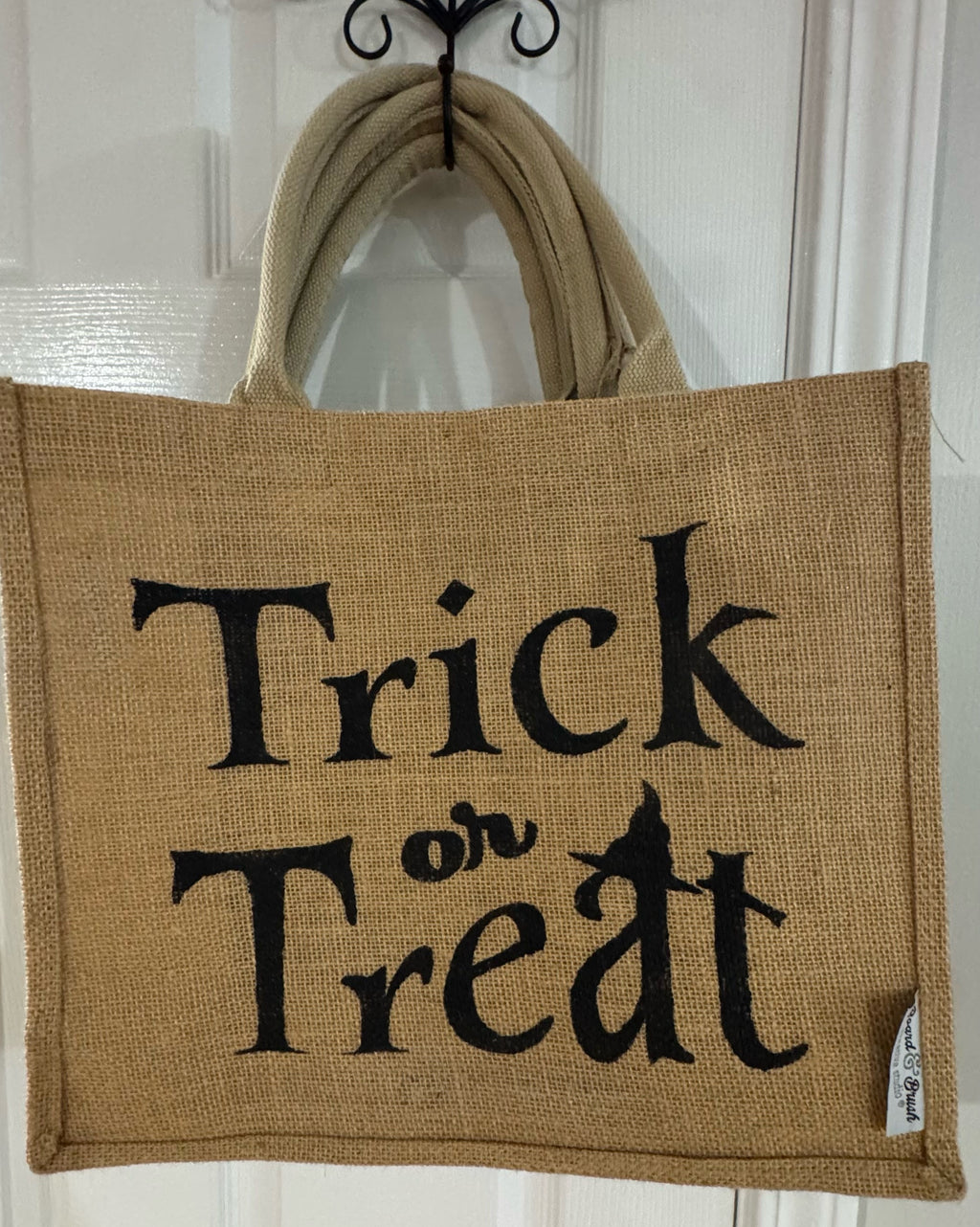 Halloween Burlap Trick-or-Treat Tote Bags – Set of 3