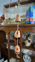Rustic Terracotta Pot Wind Chime – Hand Painted Folk Art