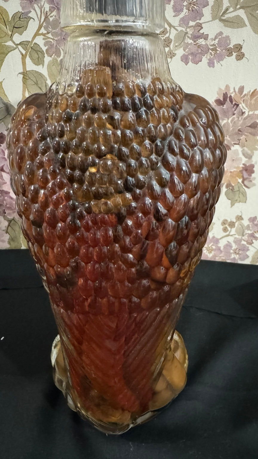 Vintage Eagle Glass Bottle with Original Botanical Infusion & Eagle Stopper