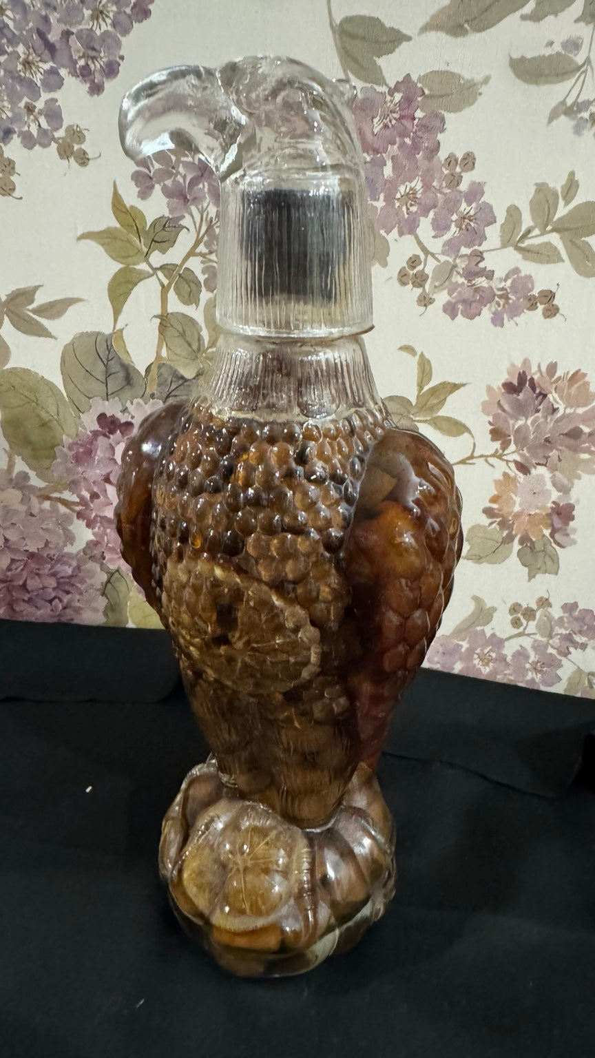 Vintage Eagle Glass Bottle with Original Botanical Infusion & Eagle Stopper