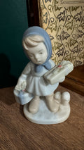 Mirmasu Porcelain Girl Figurine – Blue & White