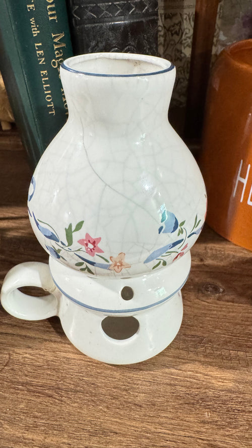1987 The Love Mug Ceramic Candle Warmer Floral Drink Server