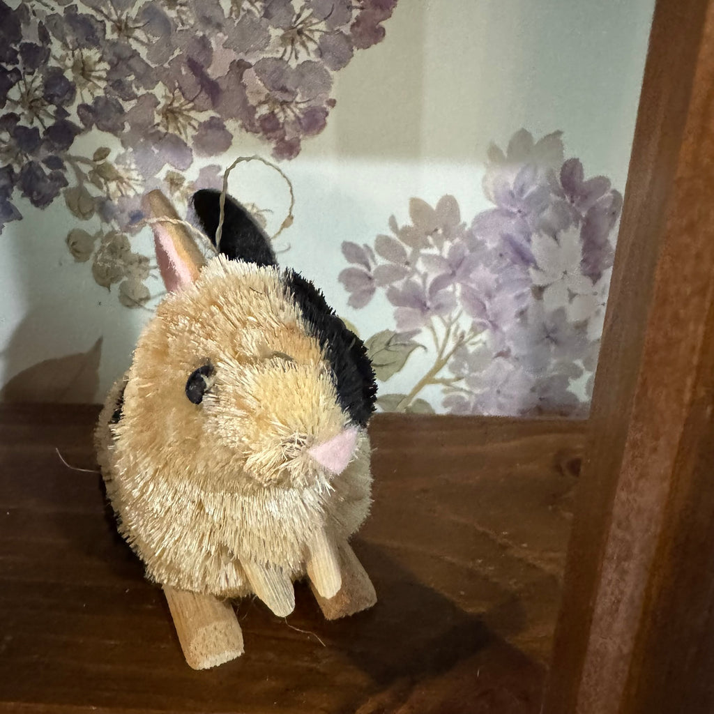 Set of 4 Bristle Animal Figurines – Rustic Farmhouse Decor