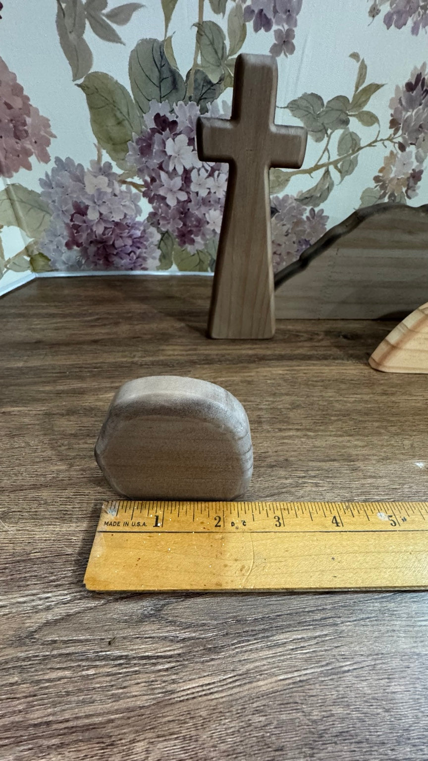 He Is Risen Indeed Wooden Easter Resurrection Scene Empty Tomb Cross Decor