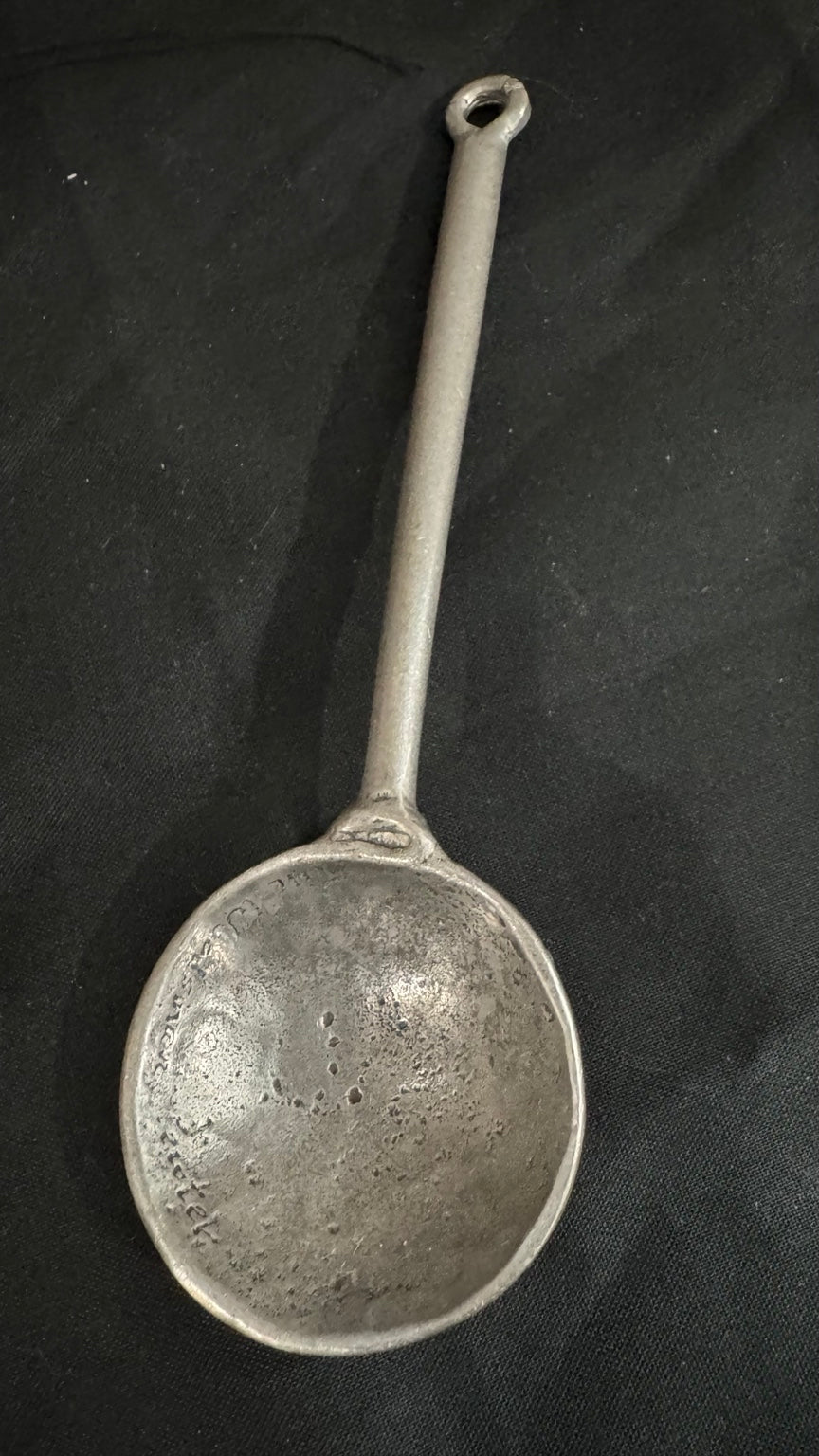 Vintage Cast Pewter Serving Spoon #1272 Mt Joy Penna Hanging Kitchen Utensil