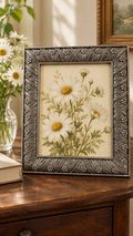 Lifestyle Silver-Tone Floral Picture Frame – 8×10