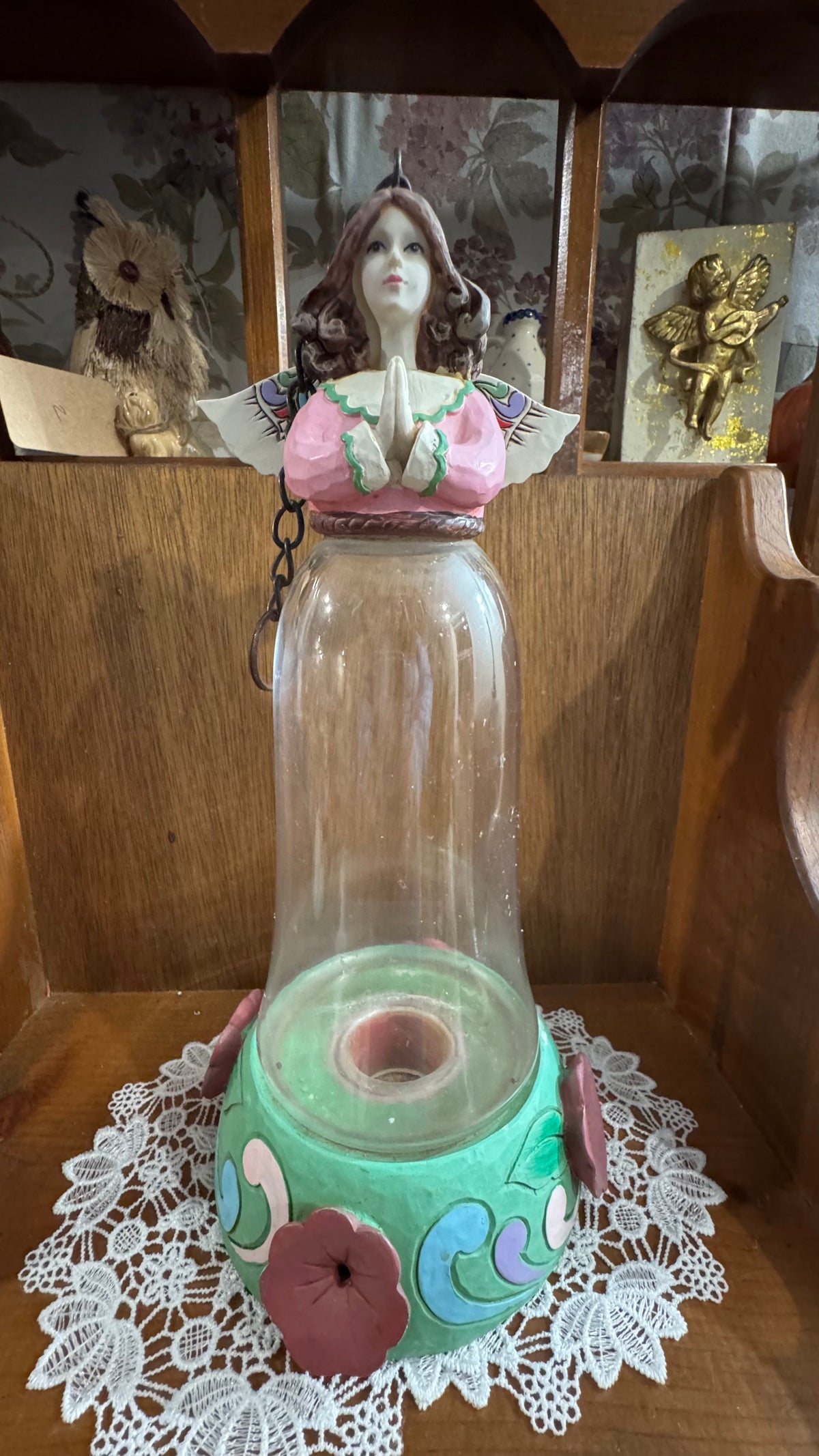 Jim Shore Heavenly Nectar Angel Hummingbird Feeder – 2012