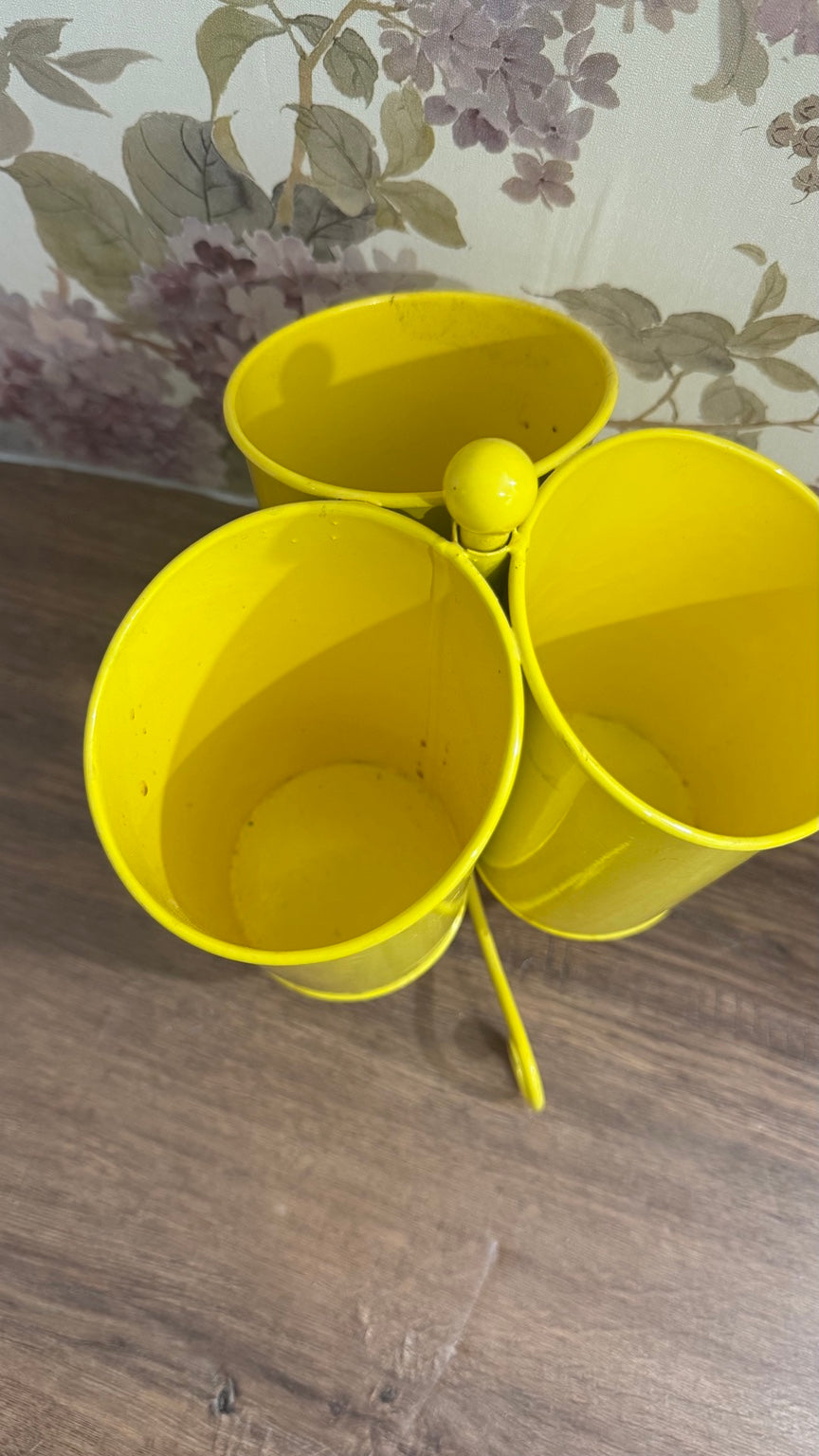 Yellow Metal 3-Compartment Organizer