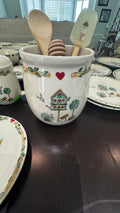 45 Pc Thomson Pottery Birdhouse Country Cottage Dinnerware Set