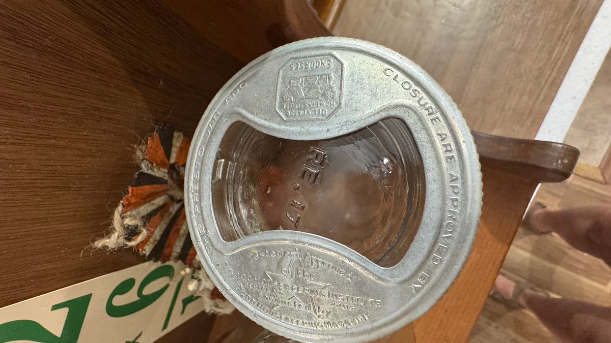 Set of 3 Vintage Presto Glass Canister Jars with Metal/Glass Lids