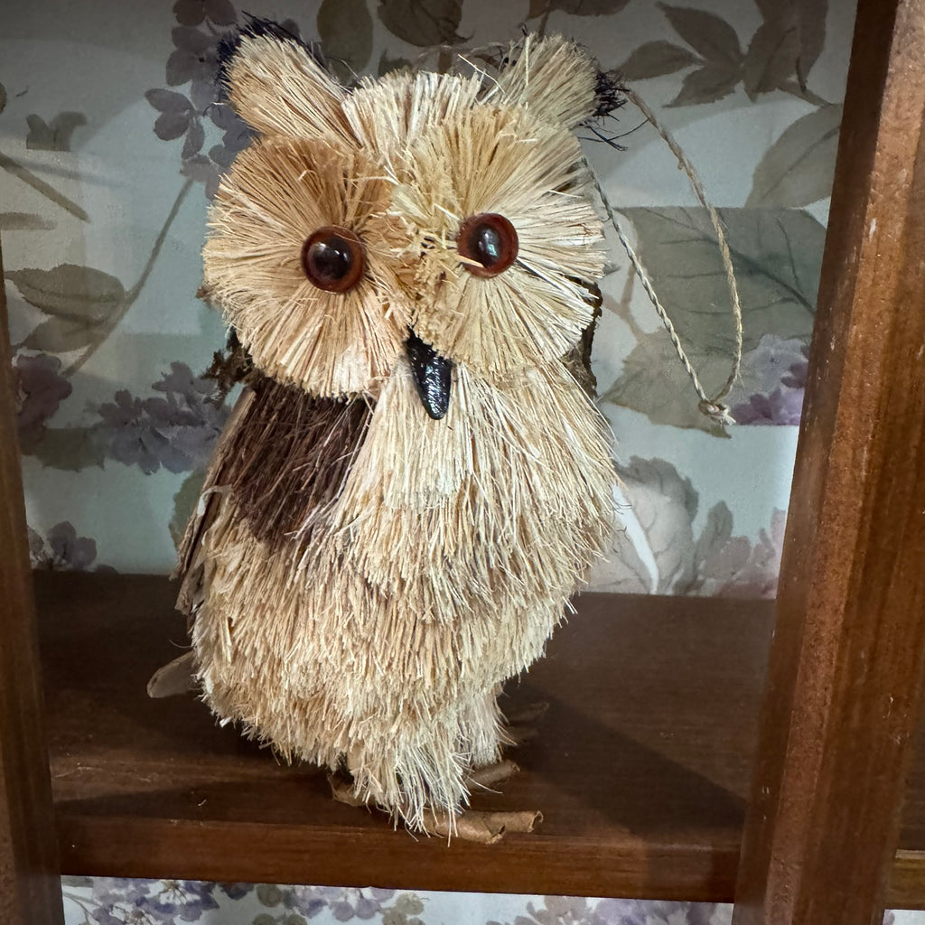 Set of 4 Bristle Animal Figurines – Rustic Farmhouse Decor